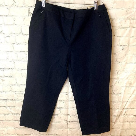 Alfani black capris with zippered pockets - Picture 1 of 8